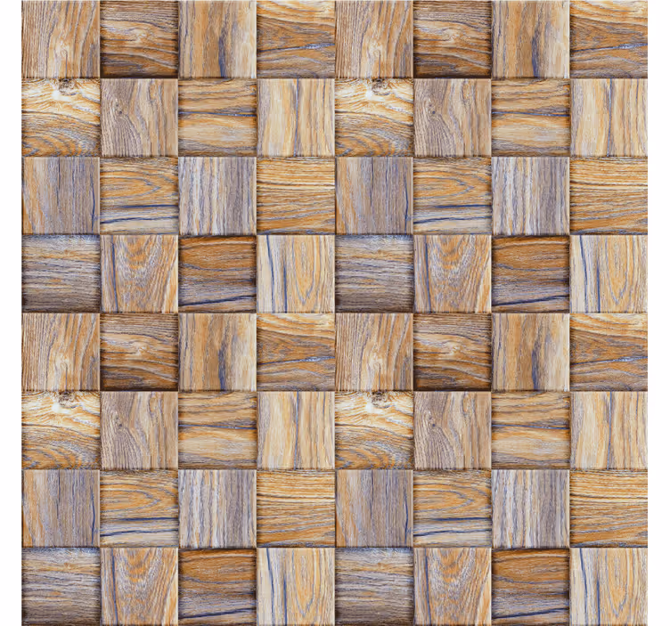 Living room blind in 80's wood imitation mosaic - TenStickers
