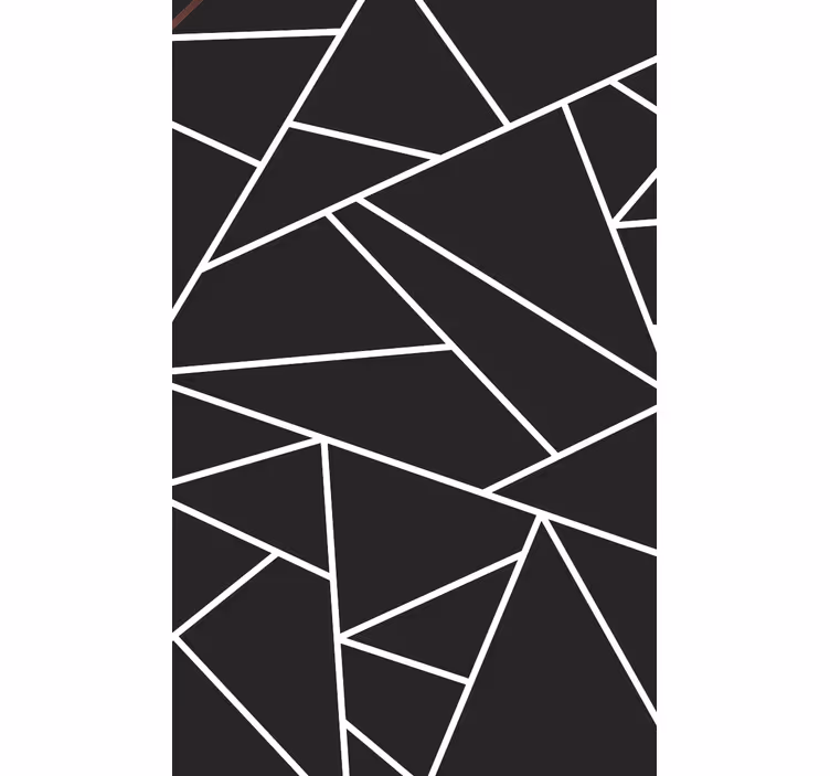 Living room blind classic black white mosaic - TenStickers