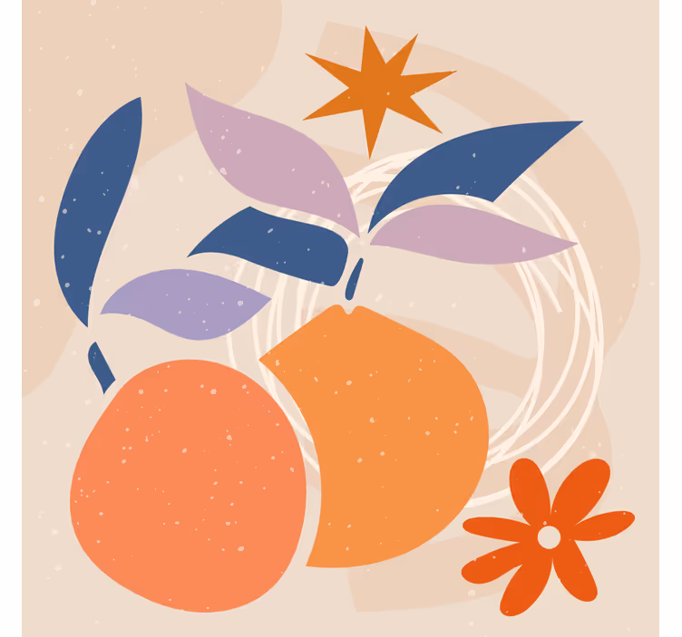 Minimalistic abstract fruit design living room blind - TenStickers