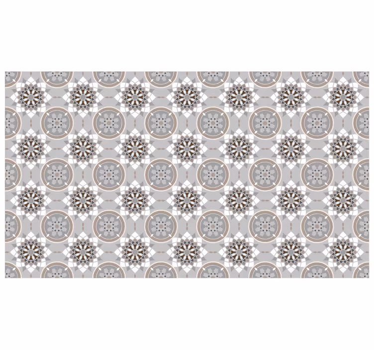 Grey blind floor flower tile - TenStickers