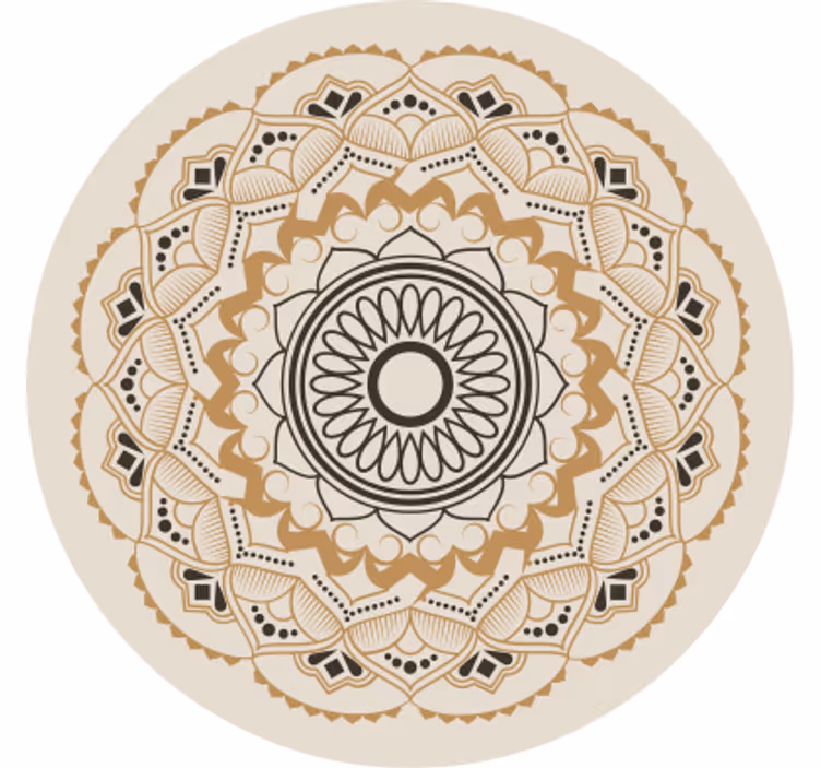 Beige blind with mandala circular design - TenStickers