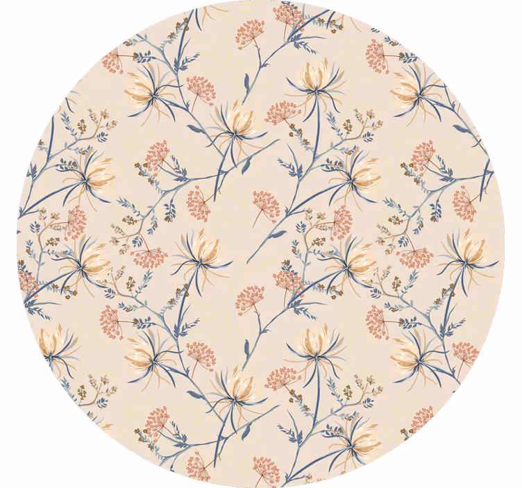Beige blind botanical bloom design - TenStickers