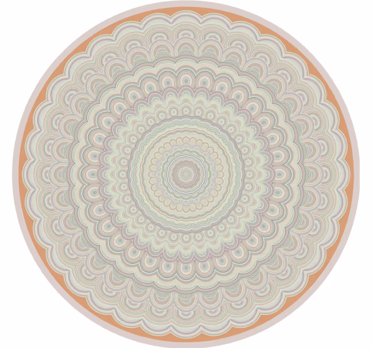 Beige blind with circular beige mandala design - TenStickers