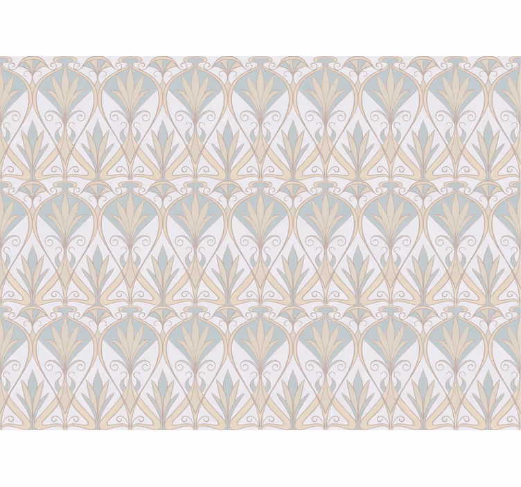 Beige blind with vintage floral design - TenStickers