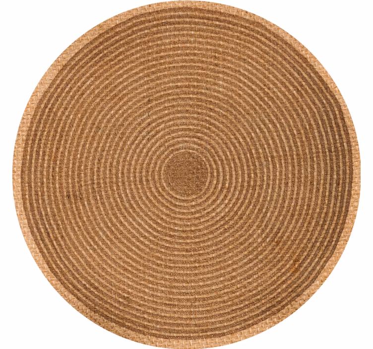 Beige blind with circular jute texture - TenStickers