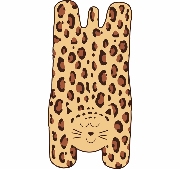 Beige blind kids cheetah pattern curtain - TenStickers