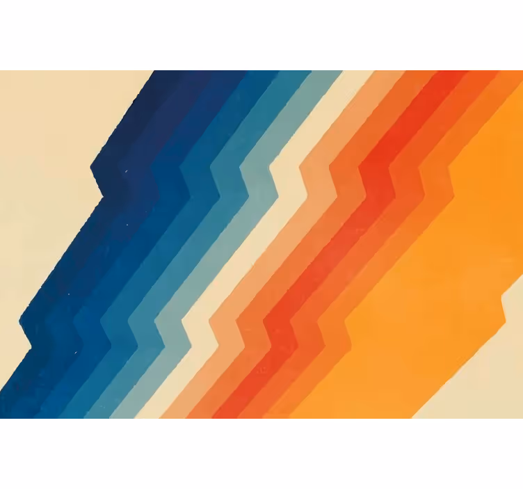 Beige blind with 70s lightning design - TenStickers