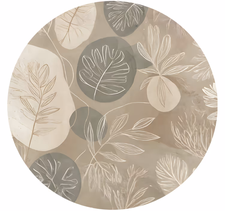 Beige blind neutral botanical abstract design - TenStickers