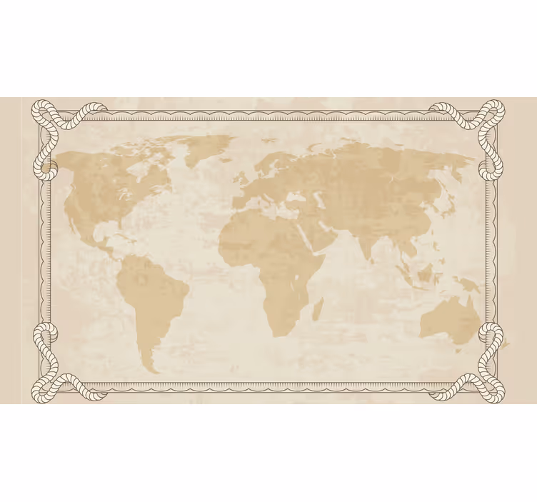 Beige blind featuring a 1920s vintage map - TenStickers