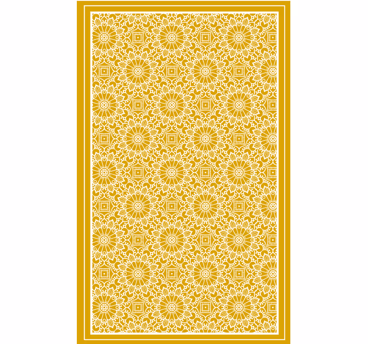 Vintage shape yellow bedroom blind - TenStickers