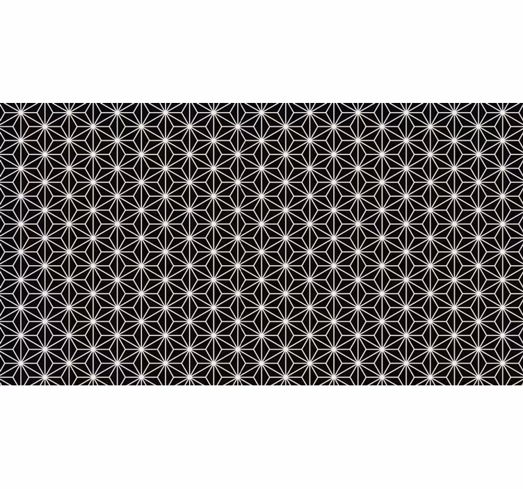 Bedroom blind in black and white geometric diamonds - TenStickers
