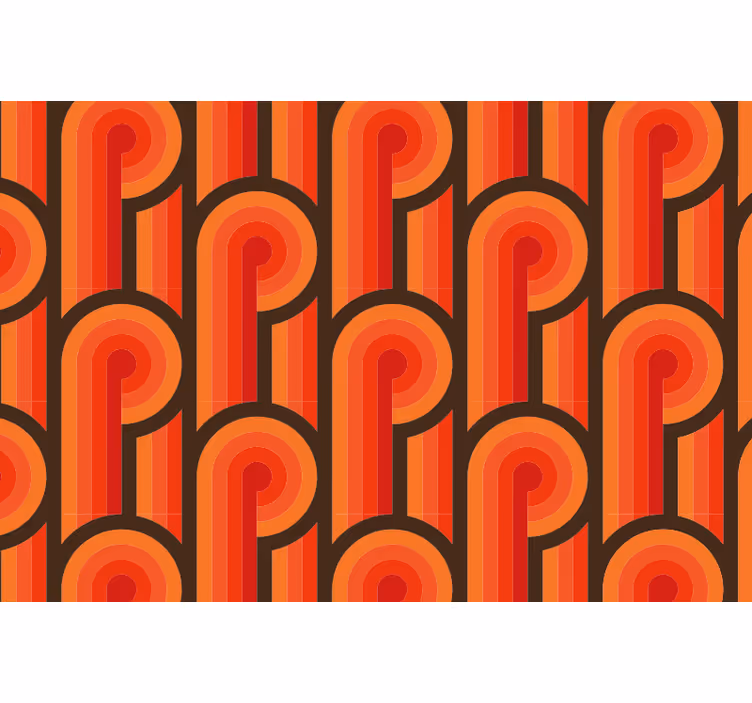 Bedroom blind in 70s orange knot design - TenStickers