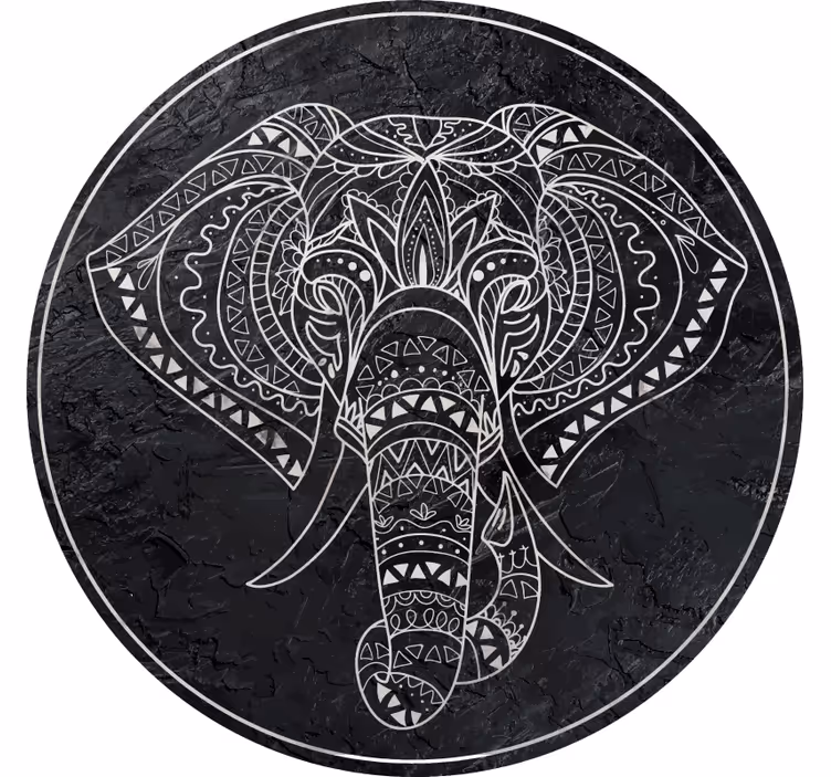 Bedroom blind with elephant-shaped marble design - TenStickers
