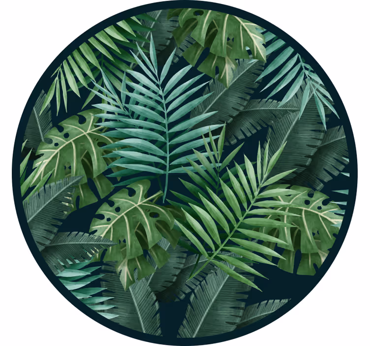 Circular exotic green leaves bedroom blind - TenStickers