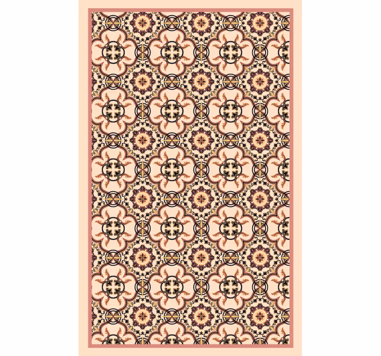 Bedroom blind with vintage tile pattern - TenStickers