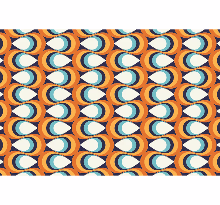 Bedroom blind with 70s pointed circles design - TenStickers