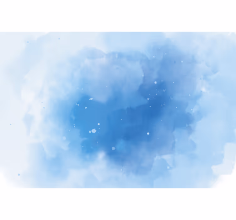 Minimalistic blue watercolor bedroom blind - TenStickers
