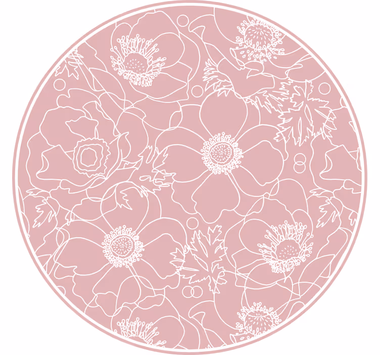 Bedroom blind elegant pink artwork - TenStickers