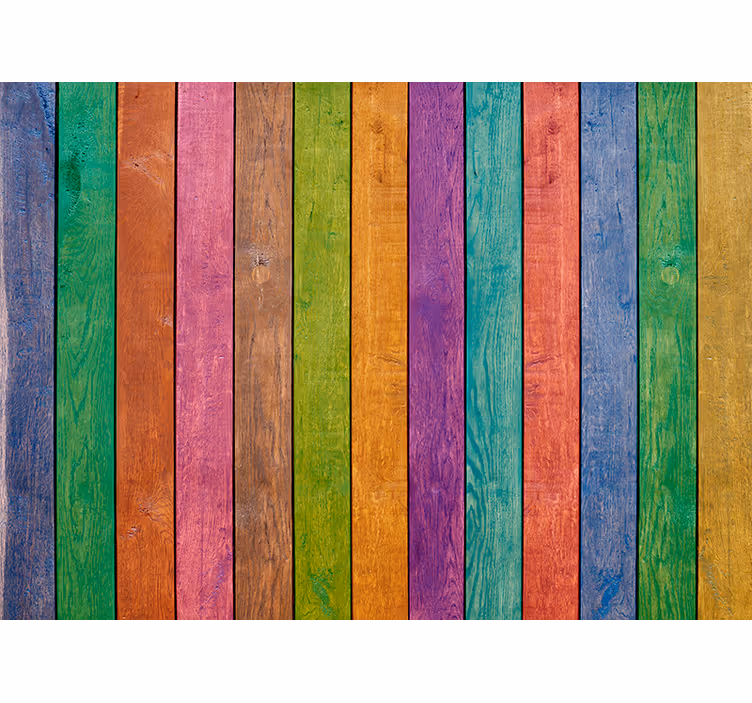 Bedroom blind in wooden multicolor pattern - TenStickers
