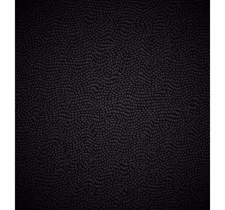 Bedroom blind in black faux fur - TenStickers