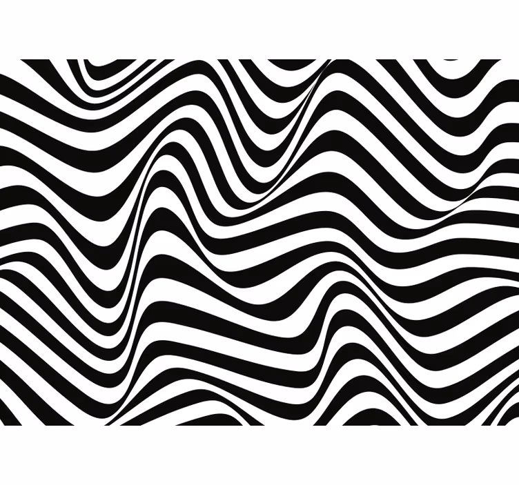 Bedroom blind with organic 3d stripes - TenStickers