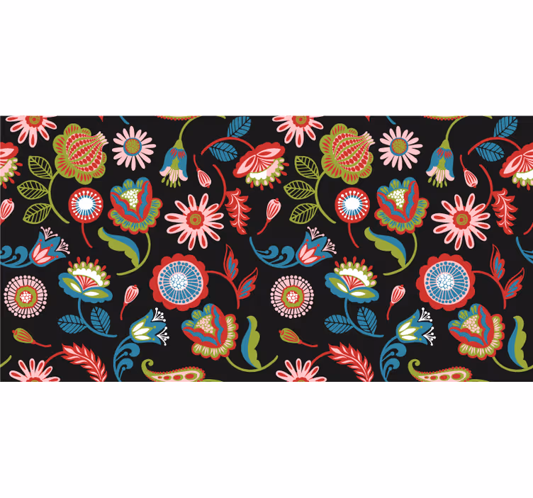 Colorful folk pattern bedroom blind - TenStickers