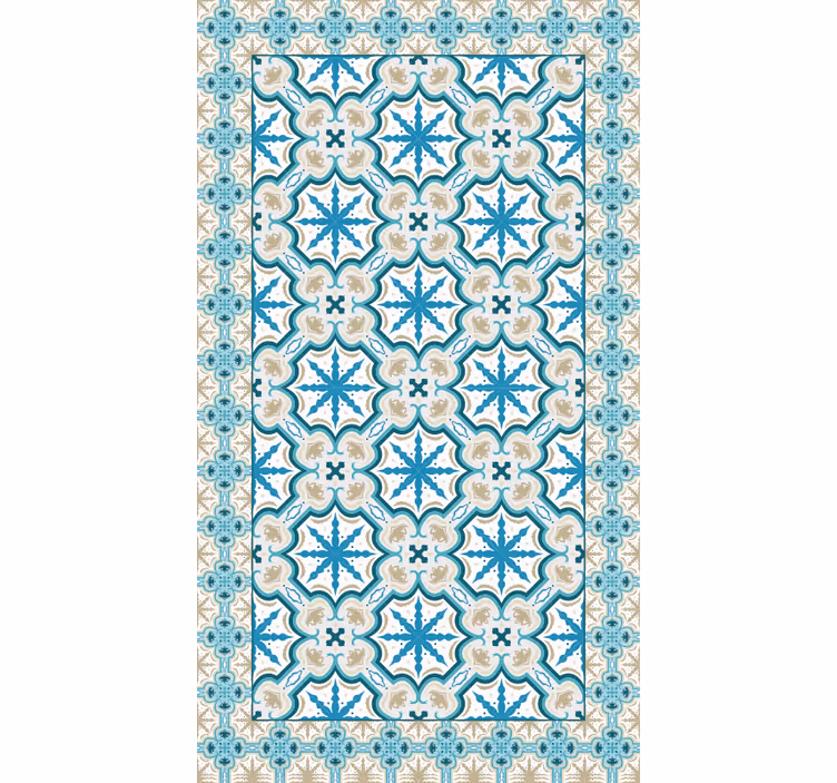 Bedroom blind in blue and brown beija - TenStickers