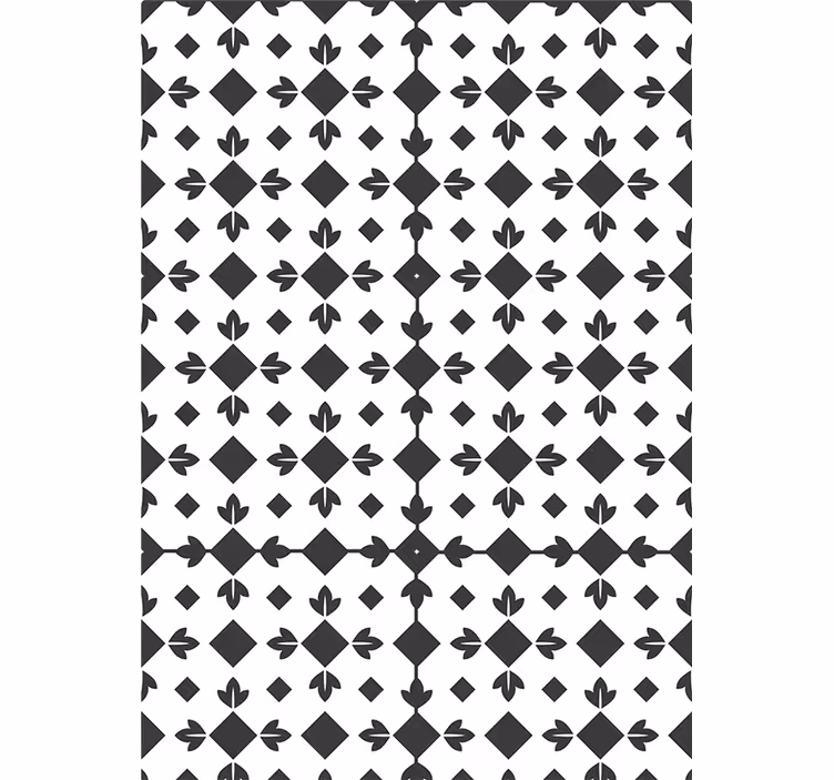 Bedroom blind in black and white tiles - TenStickers