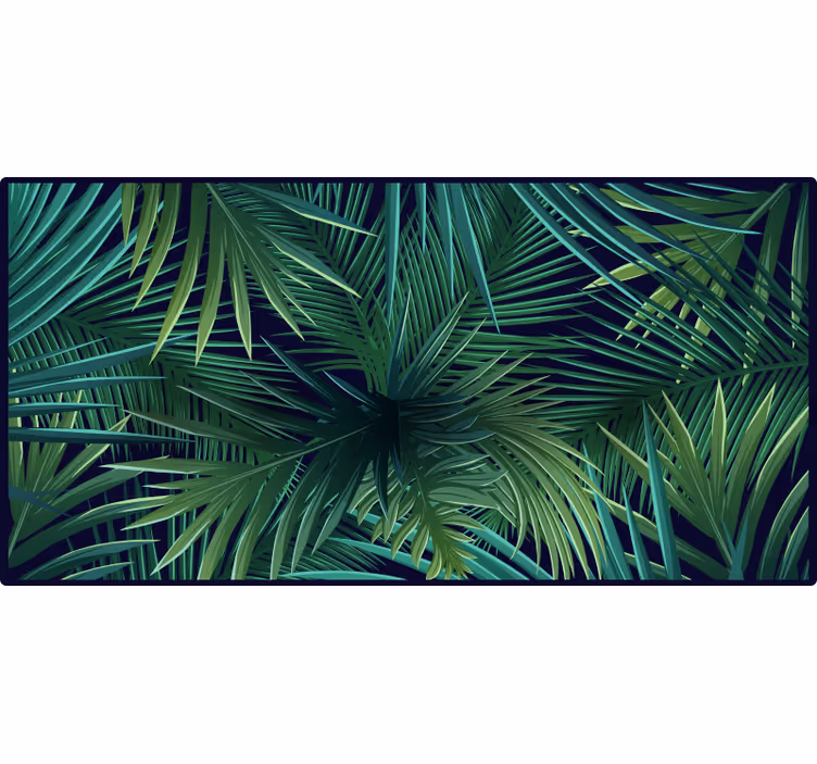 Bedroom blind with vibrant monstera leaves - TenStickers