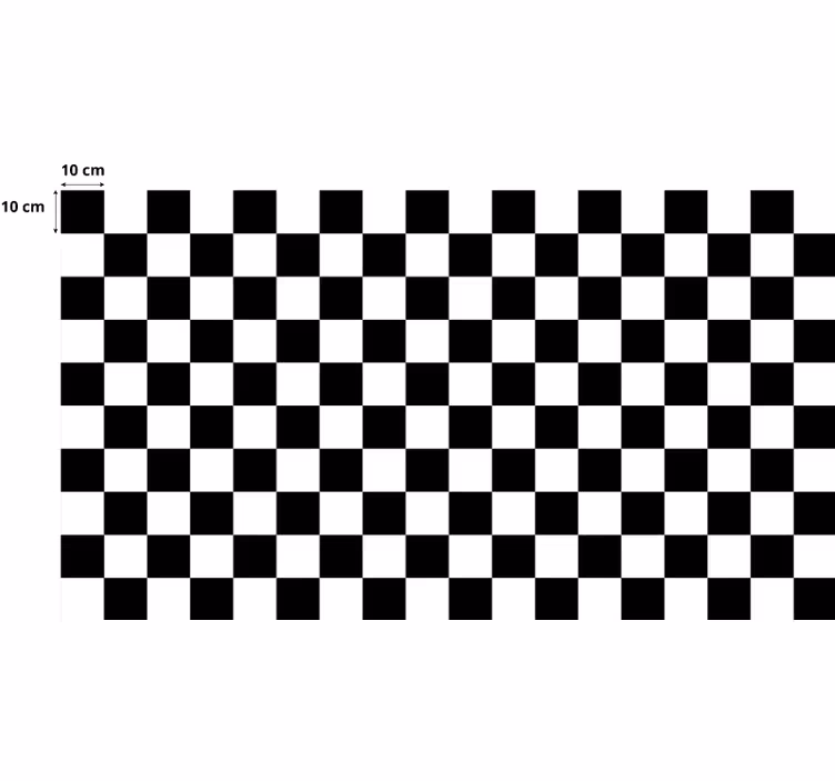 Bedroom blind chessboard design - TenStickers