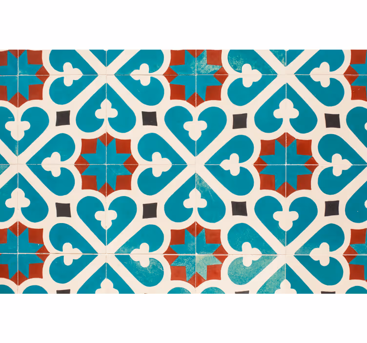 Bedroom blind for tiled floor with brown accents - TenStickers