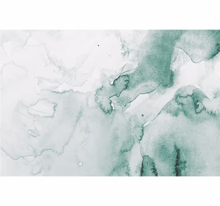White and green watercolour bedroom blind - TenStickers