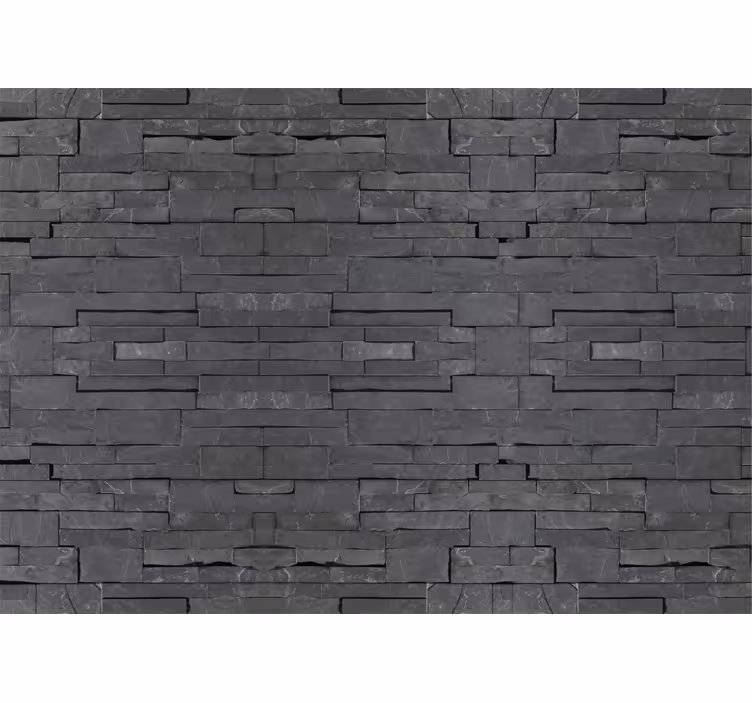 Grey blind with charcoal bricks design - TenStickers