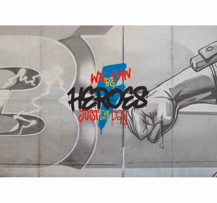 Grey blind we can be heroes - TenStickers