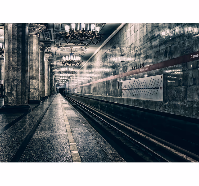 Grey blind metro platform - TenStickers