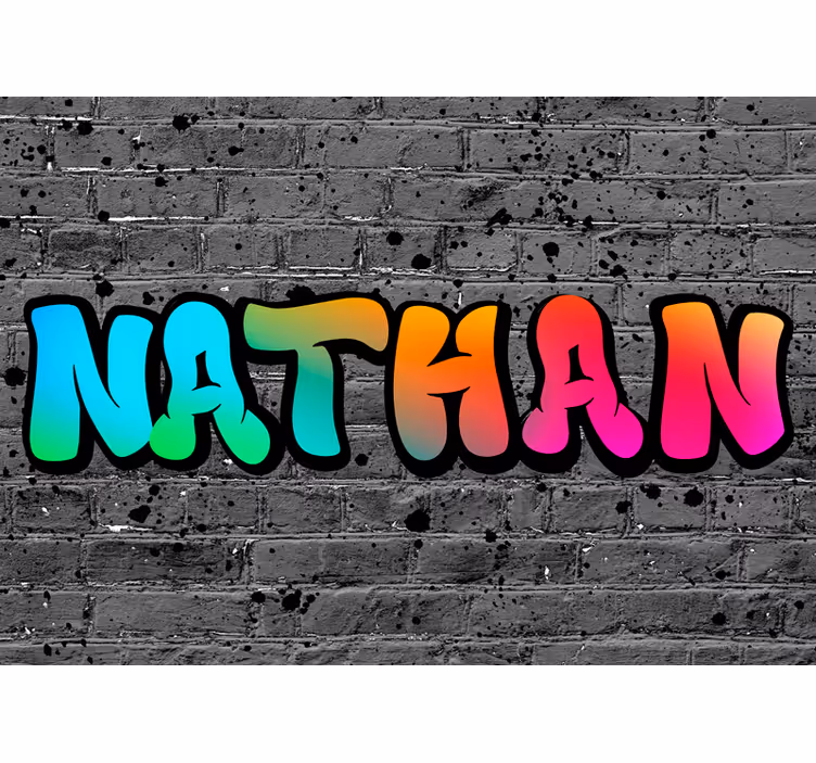Grey blind rainbow brick design - TenStickers