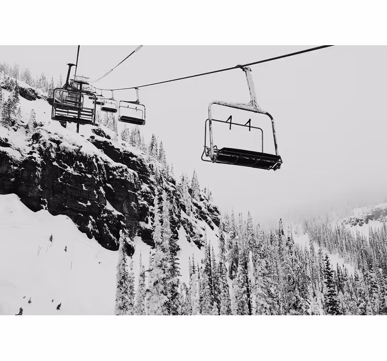 Grey blind in shades of cable cars - TenStickers
