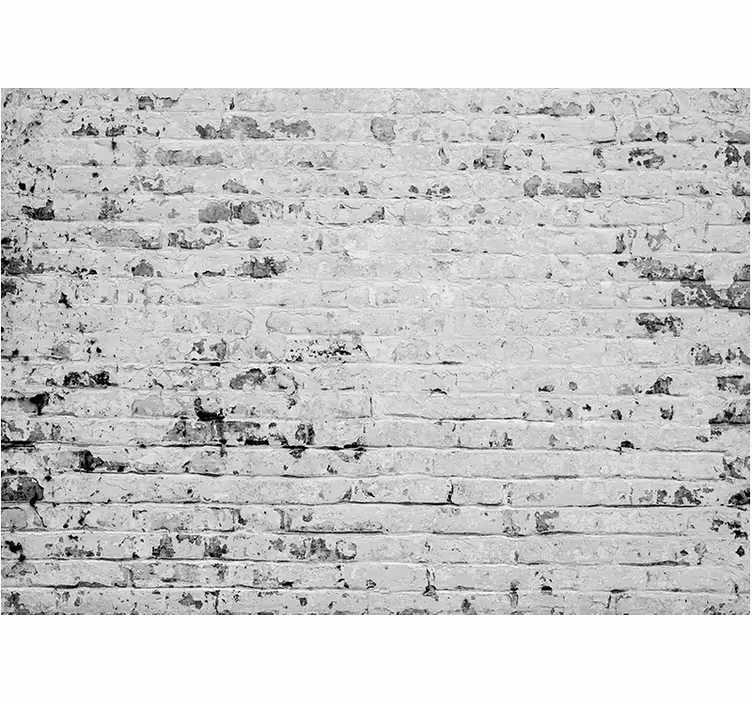 Grey blind worn white brick texture wall mural - TenStickers