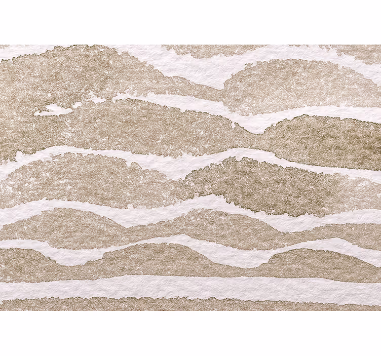 Beige blind with light brown wave pattern - TenStickers