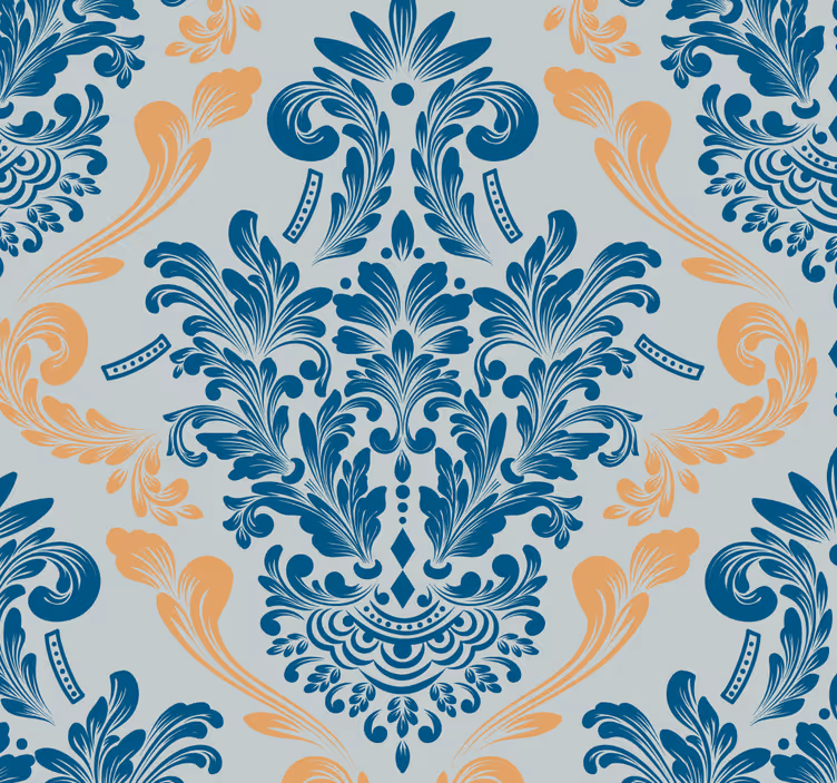 Vintage roller blind with elegant flourish design - TenStickers