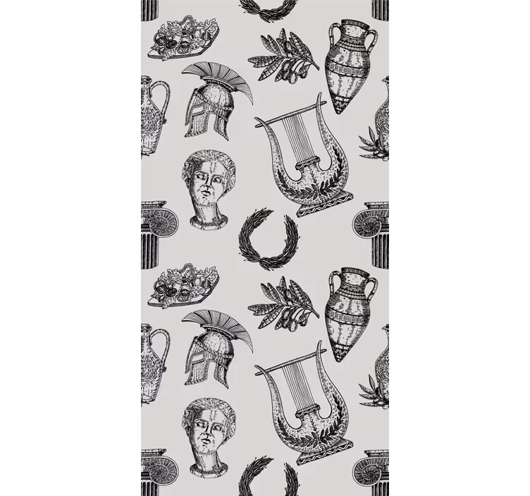 Vintage roller blind with roman imagery - TenStickers