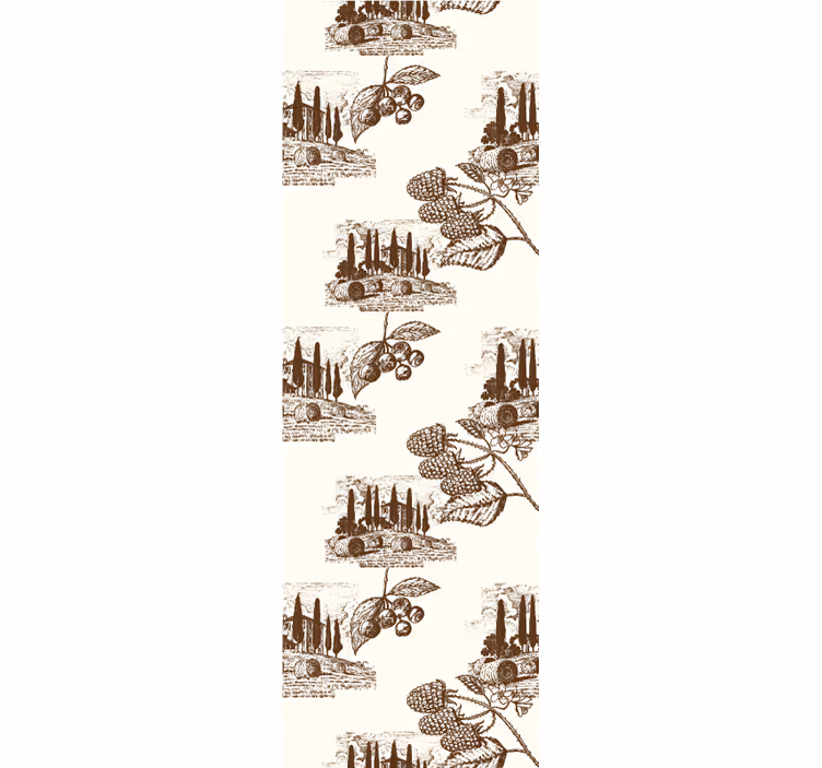Vintage roller blind cypress landscape design - TenStickers