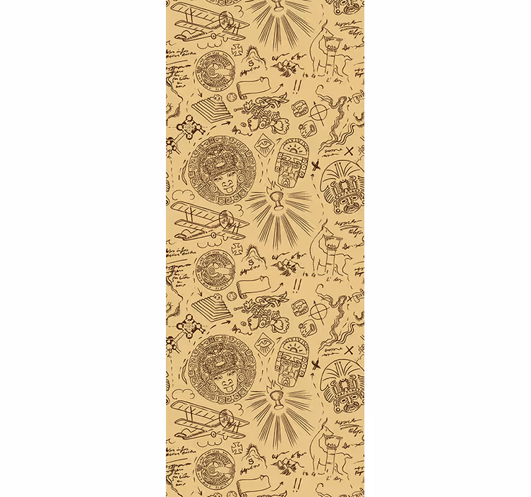 Vintage roller blind vintage expedition illustrations - TenStickers