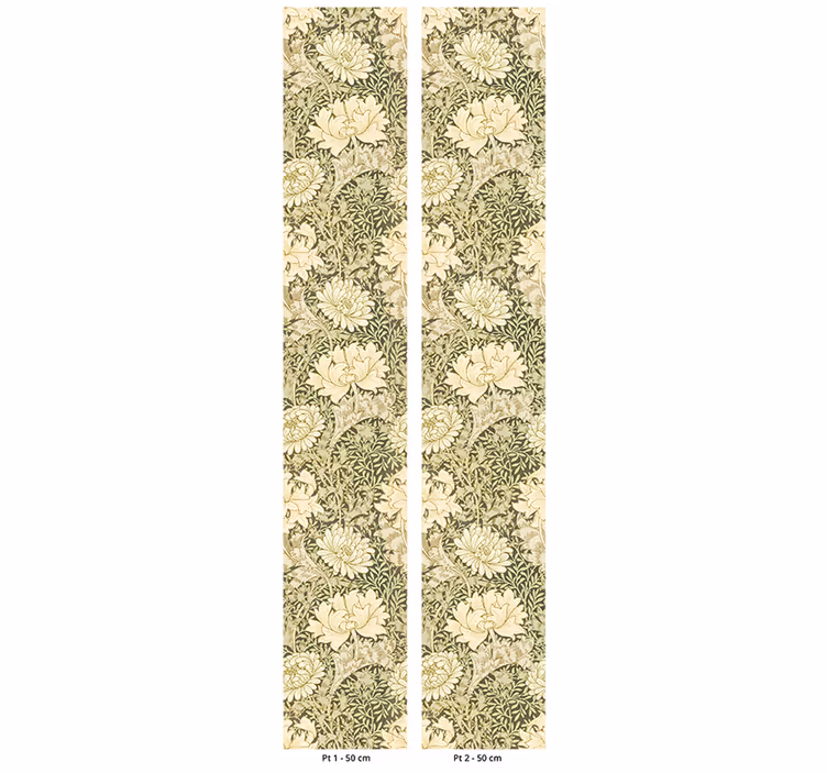 Vintage roller blind art nouveau chrysanthemum - TenStickers