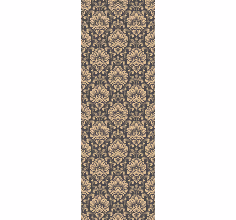 Vintage roller blind design in golden baroque - TenStickers