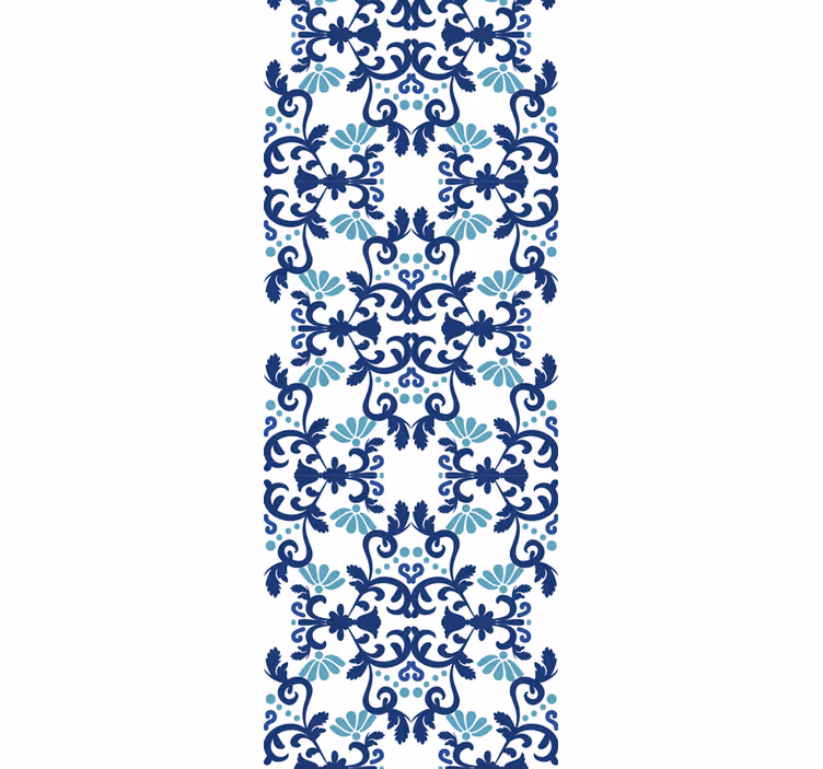 Vintage roller blind in classic damask style - TenStickers