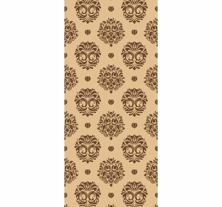 Vintage roller blind beige vintage damask style - TenStickers