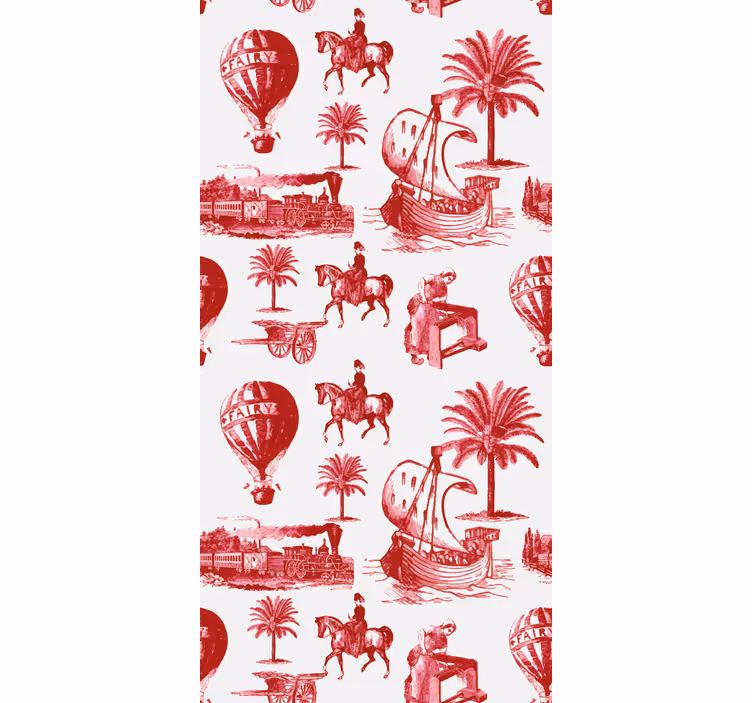 Vintage roller blind french vintage balloons - TenStickers