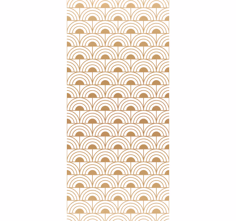 Vintage roller blind with gold gradient arc design - TenStickers