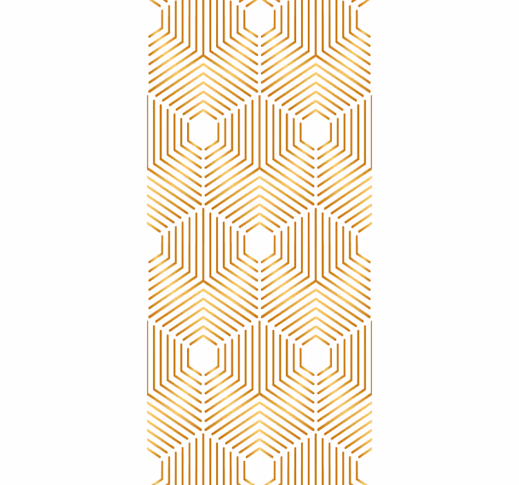 Vintage roller blind in gold squares art decor style - TenStickers